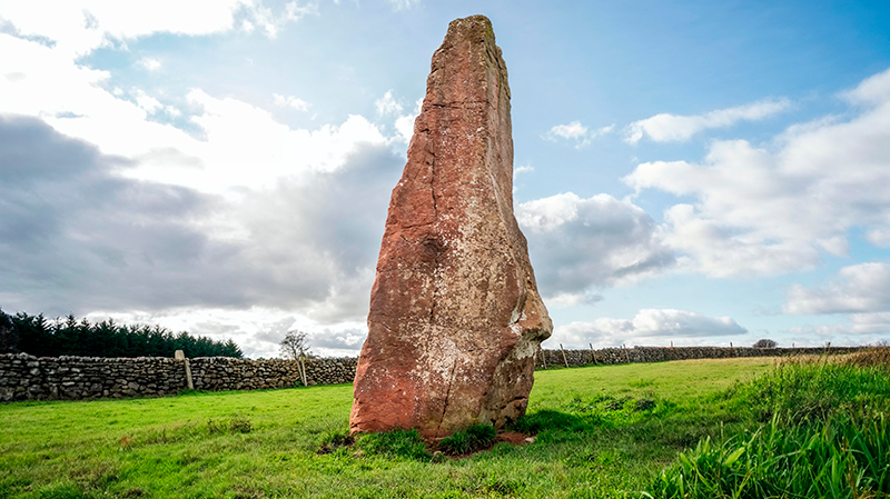 Long Meg stone circle in Cumbria, Northern England